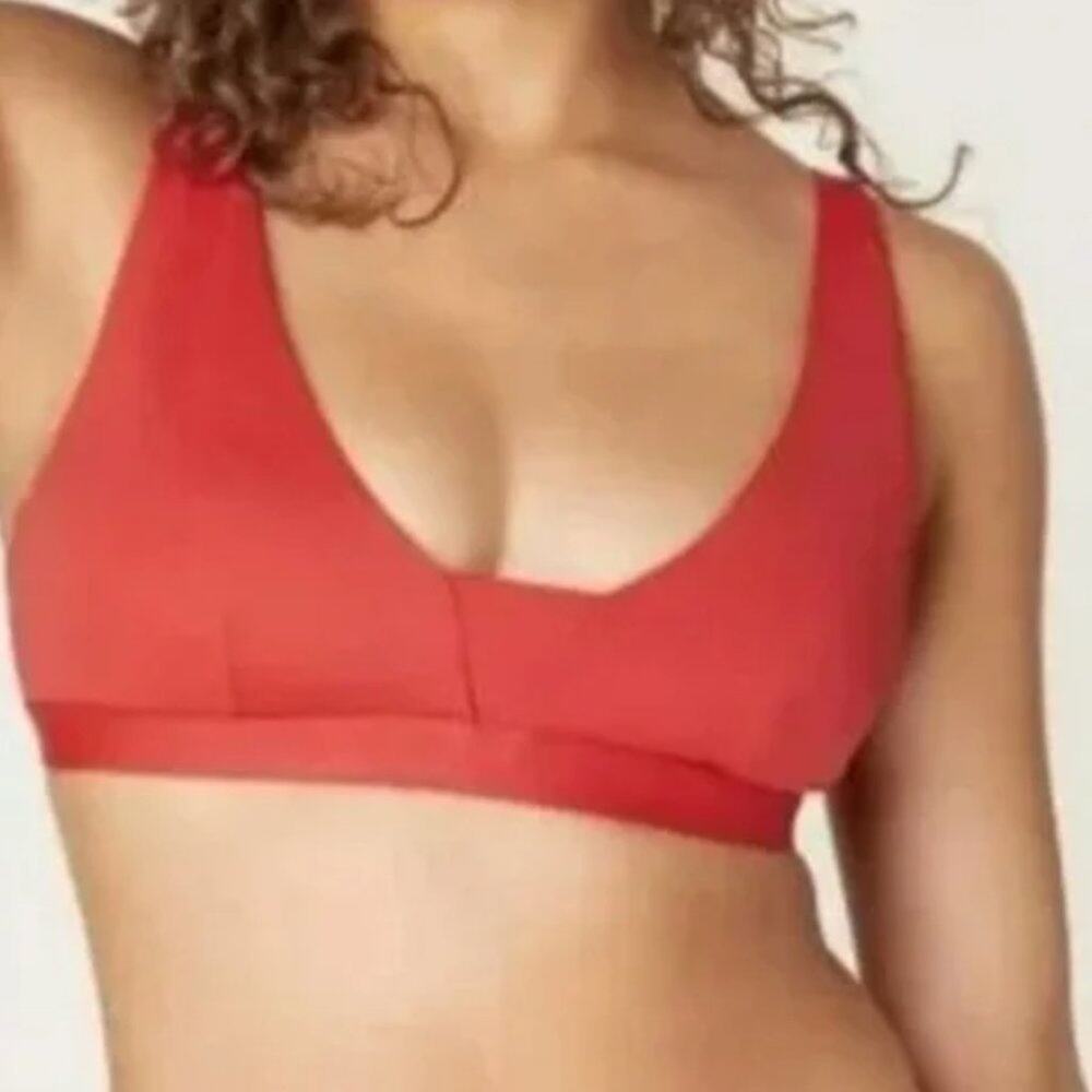 Andie Swim The Tahiti Bikini Top in Chili Pepper Red Size M NWT